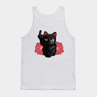 Un-lucky cat ( flowered ) Tank Top